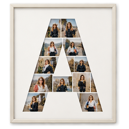 A letter or number photo arrangement example